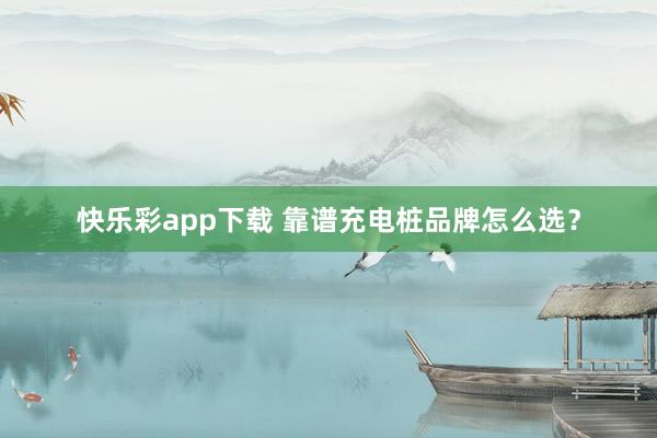 快乐彩app下载 靠谱充电桩品牌怎么选？