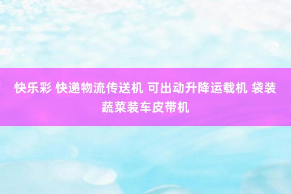 快乐彩 快递物流传送机 可出动升降运载机 袋装蔬菜装车皮带机